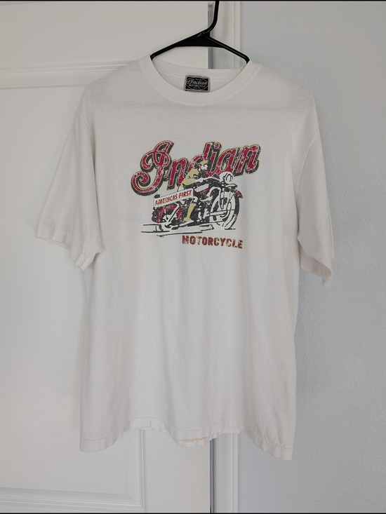 Indian Motorcycle Other - Vintage Indian Motorcycle Graphic Short Sleeve Tee - White